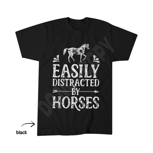 Easily distracted horses - easily,
