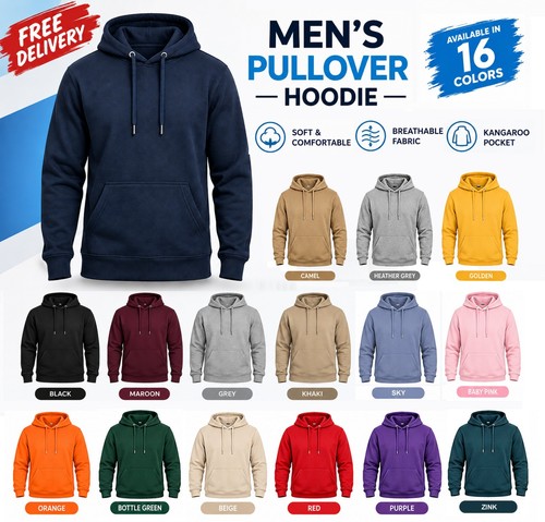Men fleece pullover hoodie - pullover,