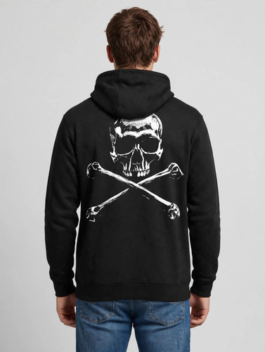 Skull and crossbones hoodie - and,