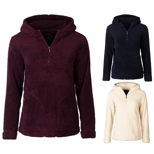 Ladies hooded fleece jumper - fleece,