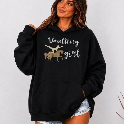 Vaulting girl equestrian horse - vaulting,