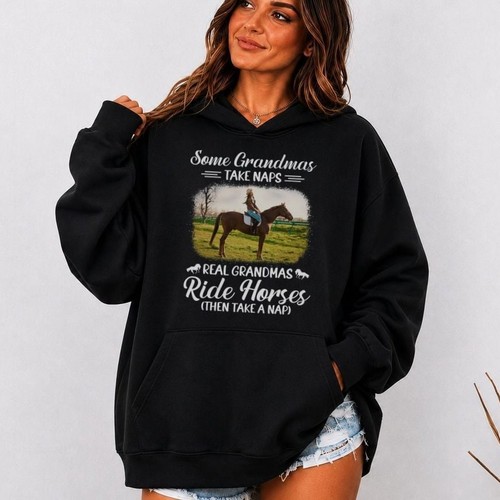 Grandma horseback riding - horseback,